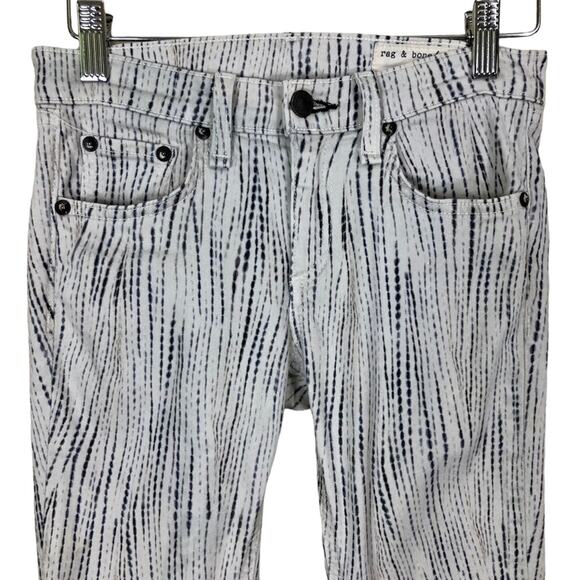 Rag & Bone Skinny Jeans in Riptide Tie Dye Stripe Wash Size 25 - Picture 7 of 10